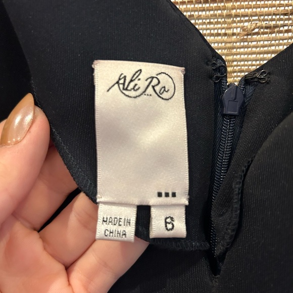 Anthropologie Ali Ro Navy Fit and Flare Pleated Dress Size 6 Ravine Flared Dress - Picture 8 of 9